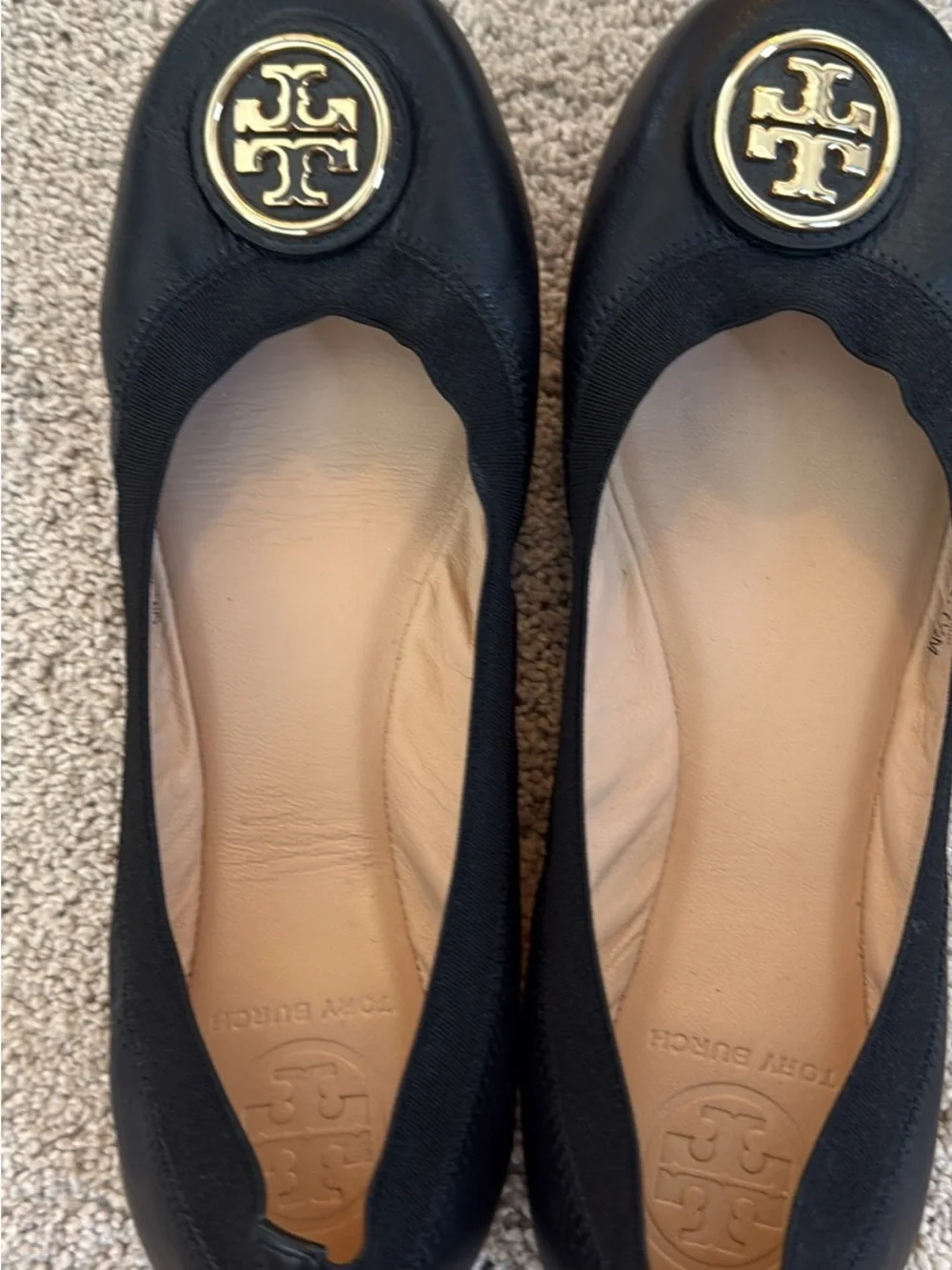Tory Burch Black Ballet Flats size 7.5M